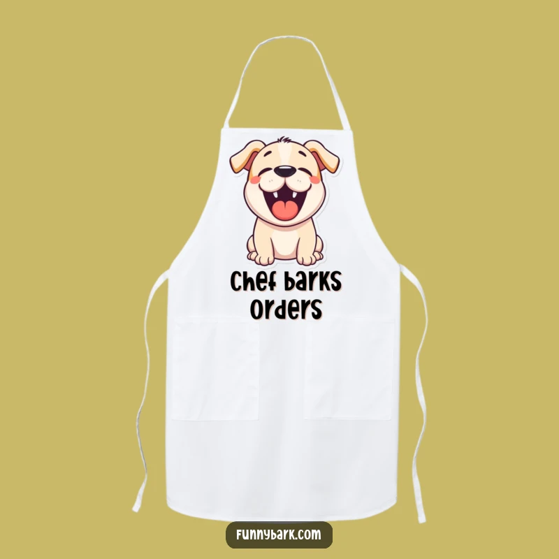 Funny Cartoon Dog Bark Apron: Cook Up Laughs with Hilarious Canine Kitchen Fun, Great Gift