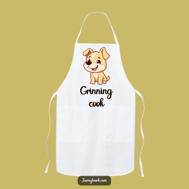 Funny Grinning Dog Apron - Cook With Mischief And Comedy In The Kitchen