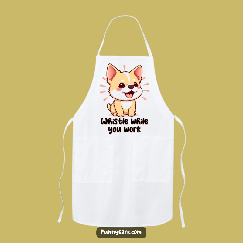 Funny Small Dog Sound Wave Apron Kitchen Fun Hilarious Canine Accessory Gift