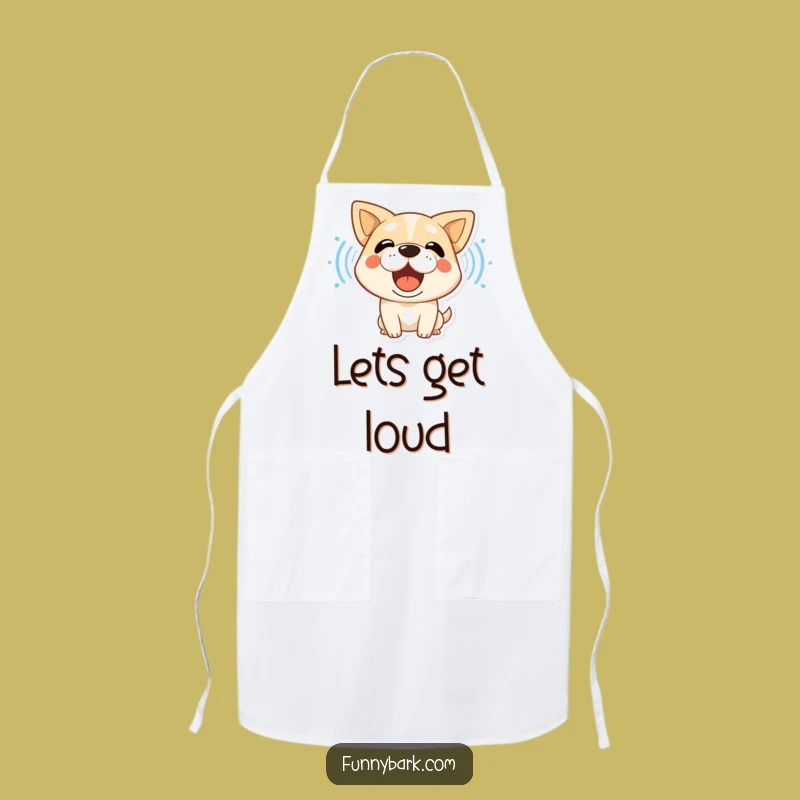 Funny Dog Barking Sound Waves Apron - Cook with Canine Enthusiasm