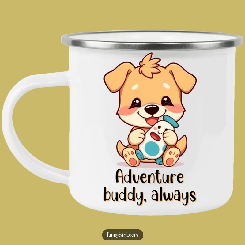 Durable Funny Dog Camping Mug - Playful Pup, Top Funny Gift!