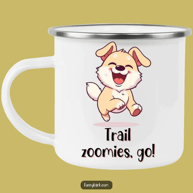 Durable Funny Joyful Dog Camping Mug - Energetic Runner, Top Funny Gift!