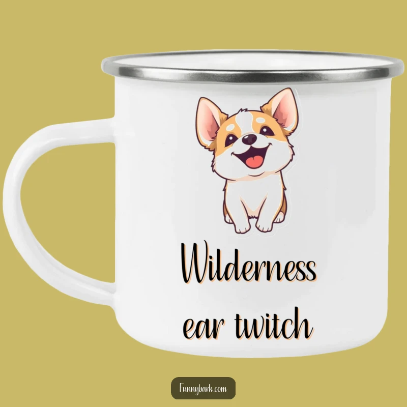 Funny Dog Head Tilt Camping Mug Adventure Companion Hilarious Canine Lover Gift