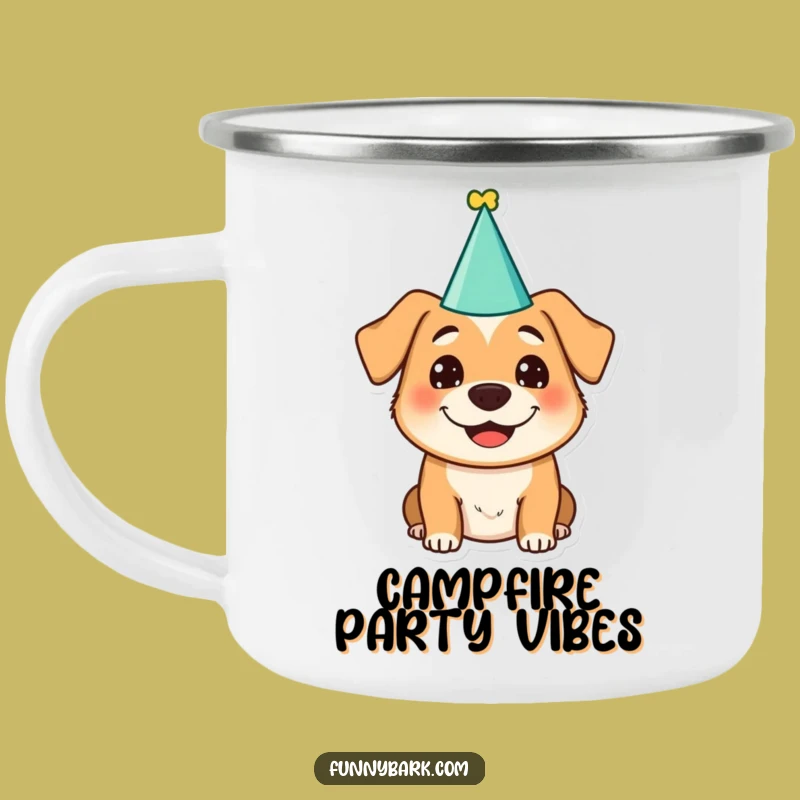 Funny Dog Party Camping Mug: Sip Your Adventure with Canine Cheer!