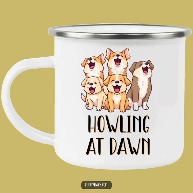 Funny Outdoor Dog Barking Mug: Adventure with Woofs and Laughter