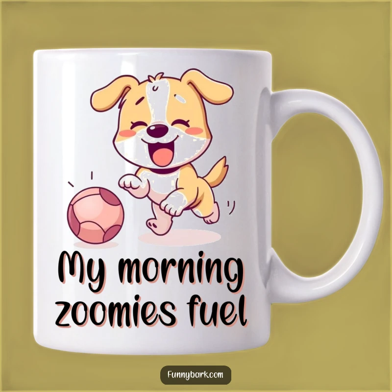 Funny Dog Chasing Ball Mug: A Hilarious Gift for Dog Lovers!