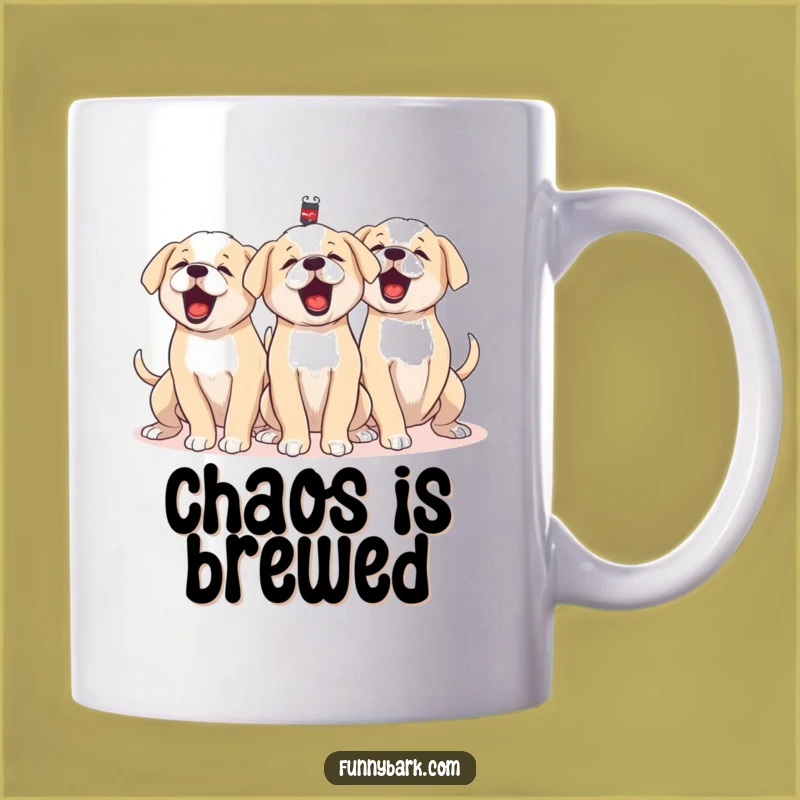 Funny Puppy Chorus Mug A Pack of Pups' Joyful Barking Gift for Dog Lovers