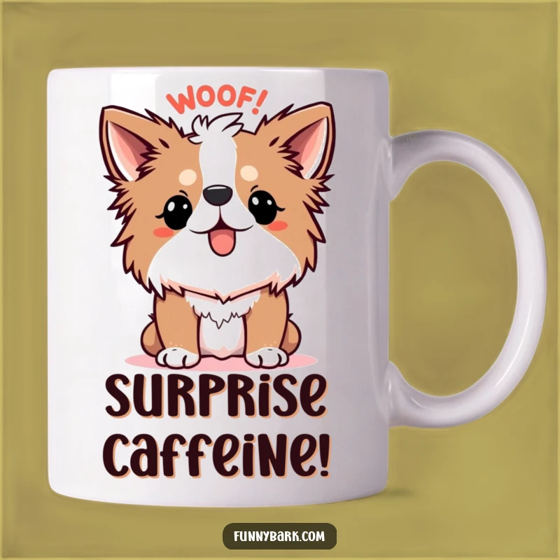 Funny Scared Dog Mug - Spooky WOOF!, Startled Canine Coffee Cup, Perfect Funny Gift