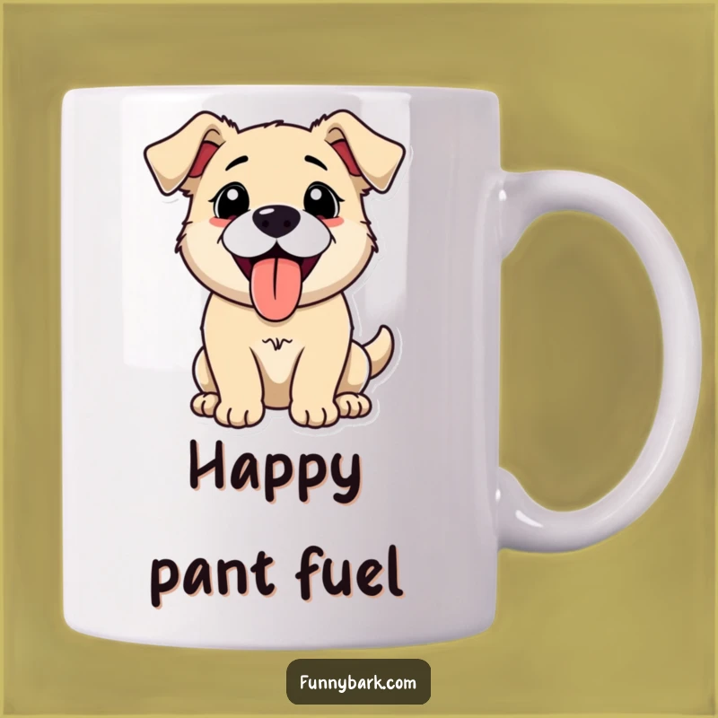 Funny Panting Dog Mug - Happy Canine Tongue Out Gift For Dog Lovers