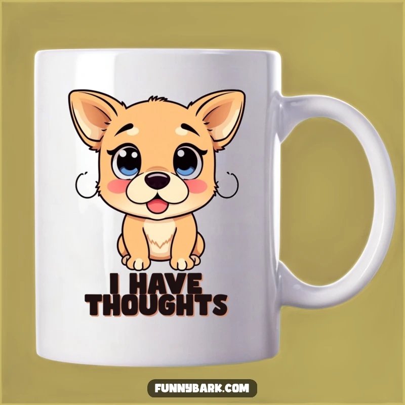 Funny Dog Proclamation Mug - Large Eyes Expressive Pup Gift