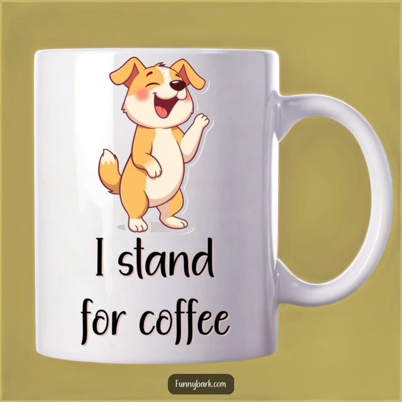 Funny Upright Barking Dog Mug: Hilarious Joyful Gift for Dog Lovers