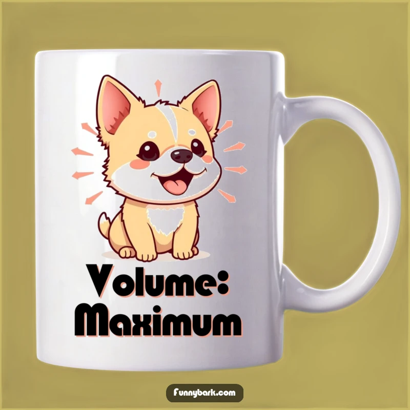 Funny Small Dog Sound Wave Mug Expressive Canine Art Hilarious Gift for Dog Lovers
