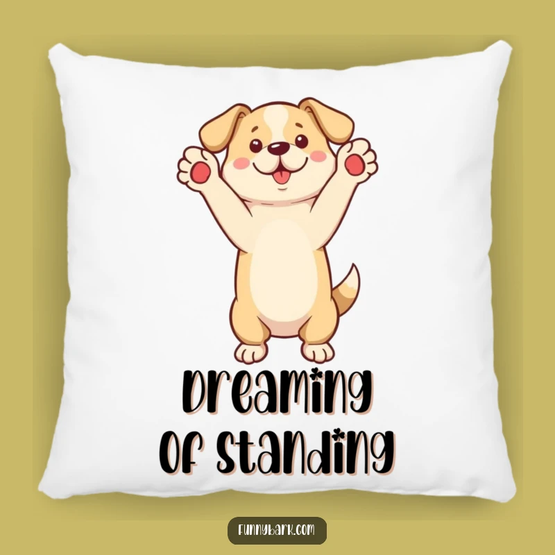 Soft Funny Standing Dog Pillow - Cozy & Cheerful Accent