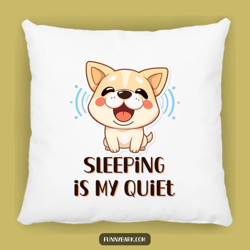Funny Dog Barking Sound Waves Pillow - Cozy Comfort with a Canine Roar