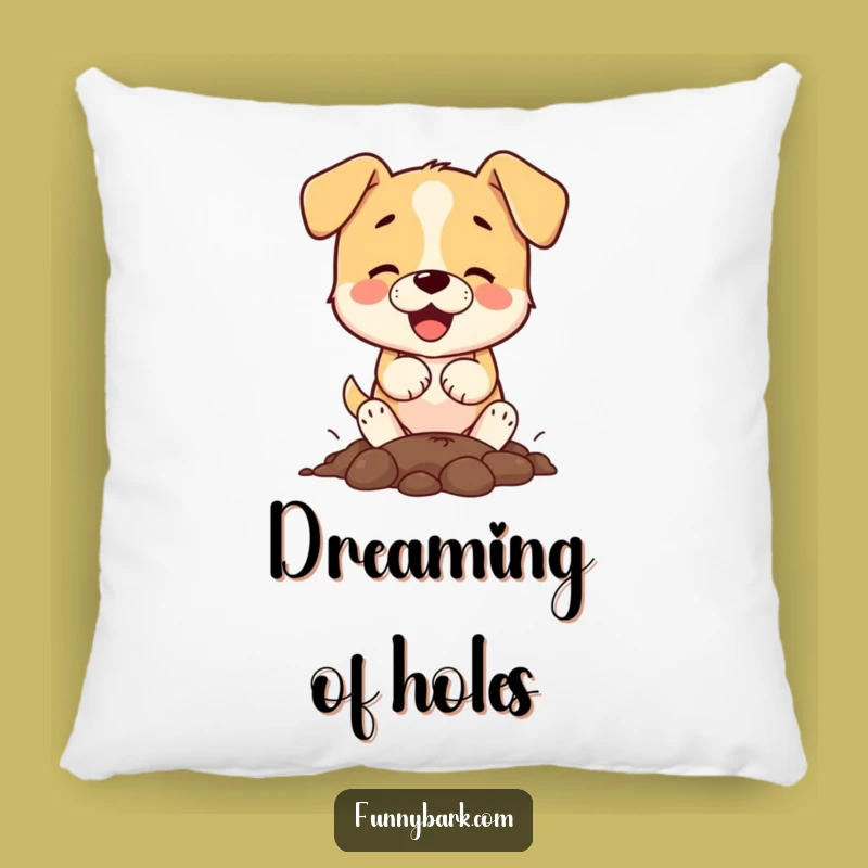 Funny Dog Digging Pillow: Snooze with Canine Enthusiasm!