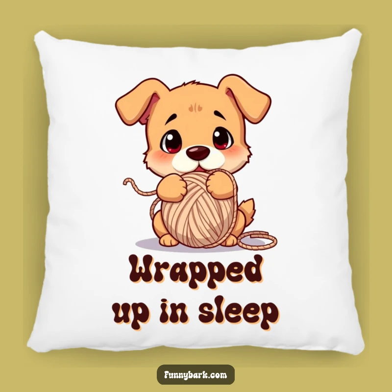 Funny Dog Yarn Pillow - Cozy Confused Pup Cushion Pet Comfort Gift