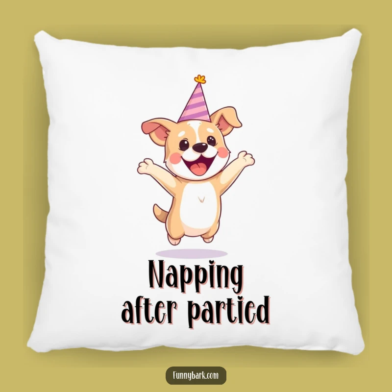 Funny Party Dog Jumping Pillow: Cuddle Up with Hilarious Celebration, Cute Gift!