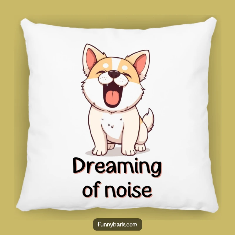 Funny Pillow - Mighty Barking Dog Cushion, Vocal Canine Decor, Excellent Funny Gift