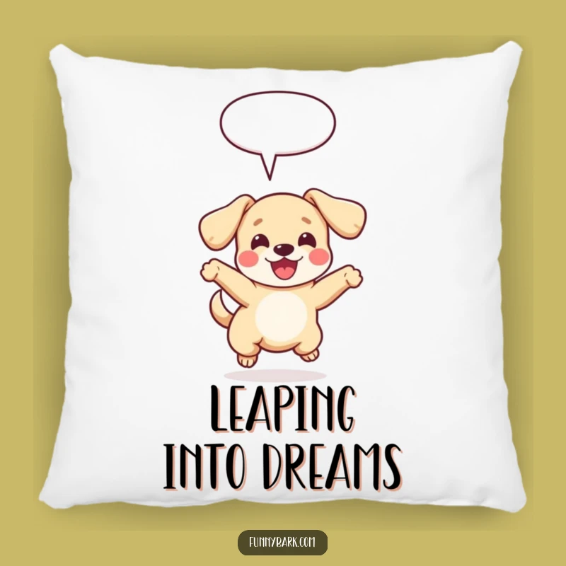 Funny Dog Leap Pillow: Cozy Comfort with a Joyful Pup Design