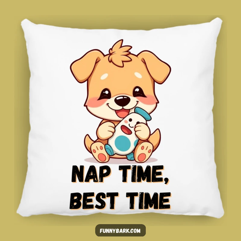 Soft Funny Dog Pillow - Playful Pup with Toy, Delightful Funny Gift!