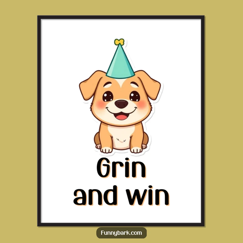 Funny Dog Party Digital Print: Instant Canine Cheer for Your Walls!