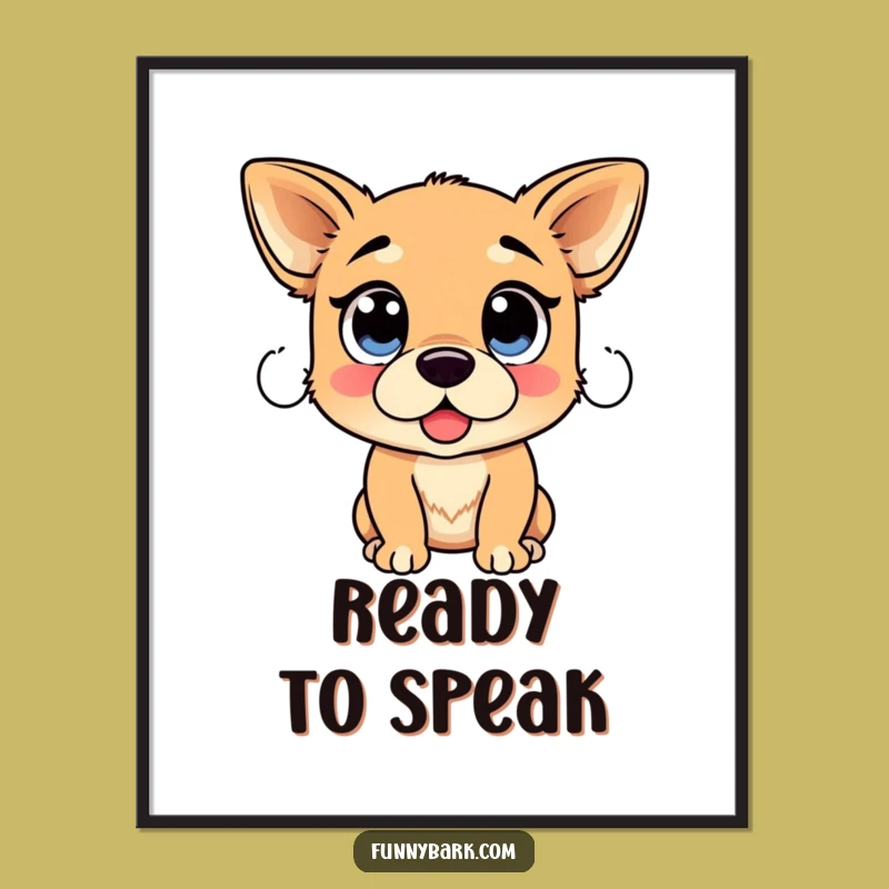 Funny Dog Proclamation Digital Art - Expressive Pup Printable