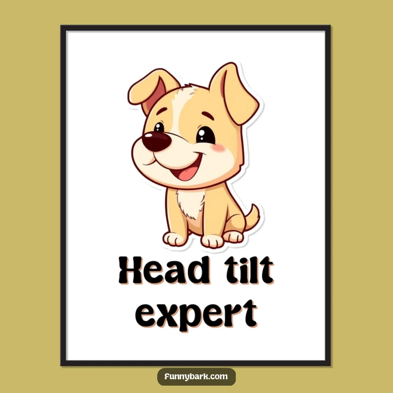 Funny Grinning Dog Digital Art Print - Bring Playful Canine Charm To Your Walls