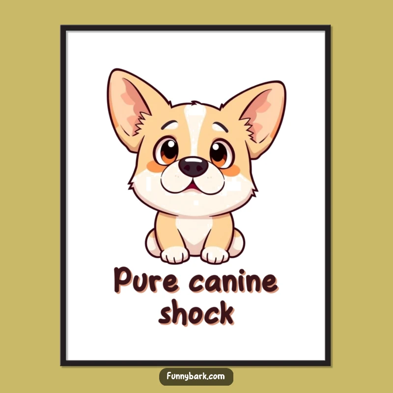 Funny Dog Digital Art: Instant Surprise Pup Decor