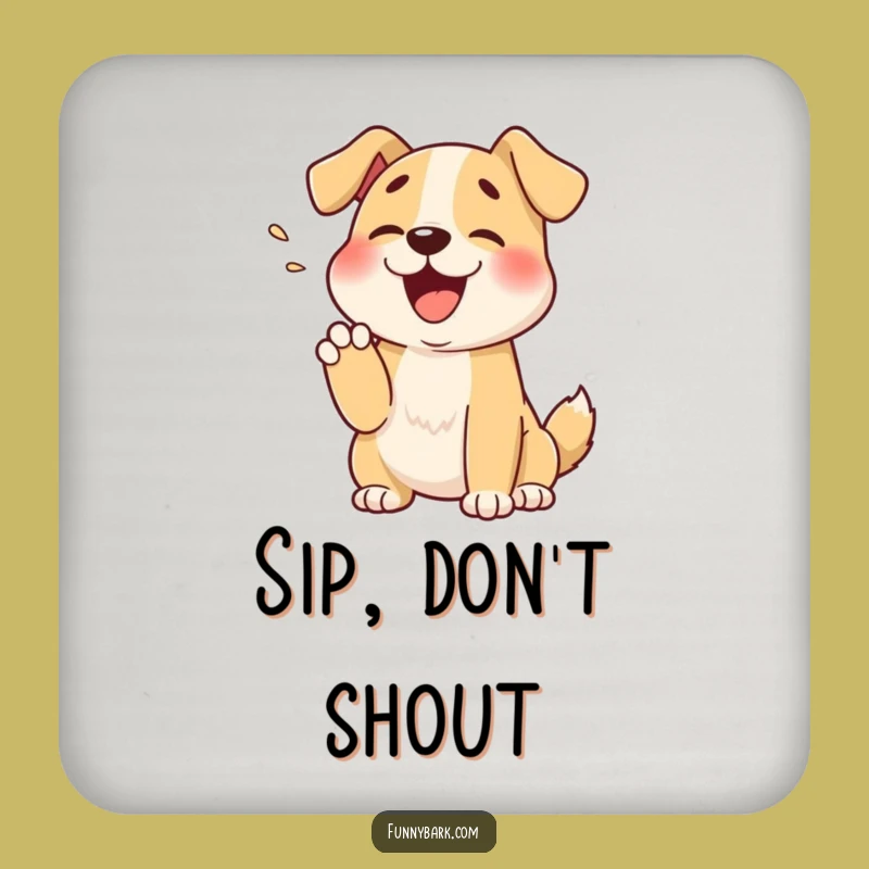 Funny Muffled Bark Dog Paw Coaster: Protect Tables with Cuteness