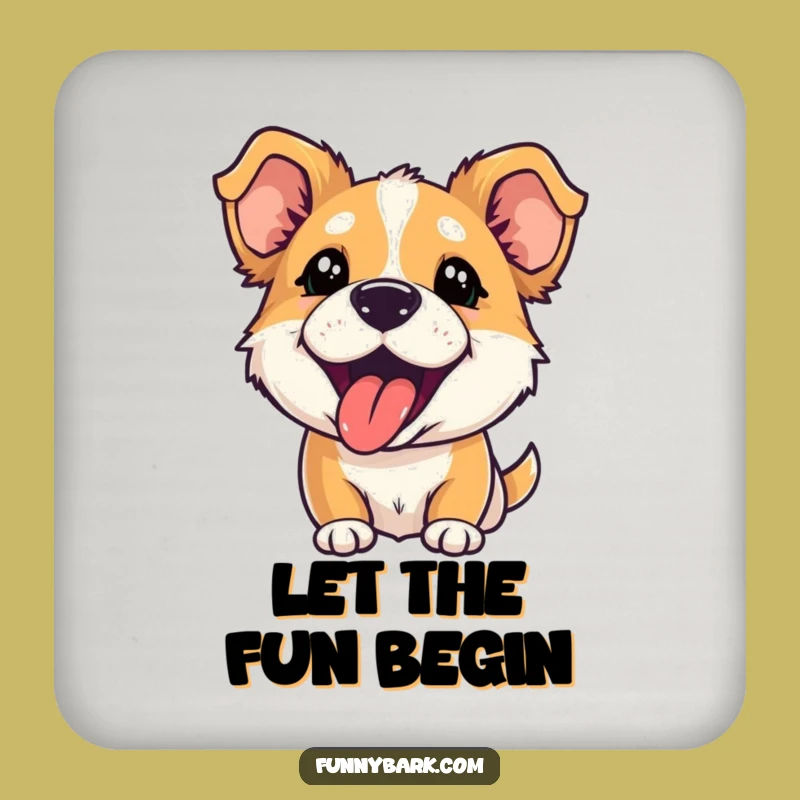 Funny Playful Dog Coasters: Protect Surfaces with Canine Merriment