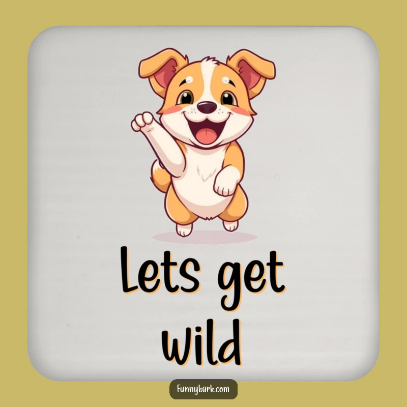 Funny Dog Jumping Drink Coaster: Add Action to Your Table, Great Gift!