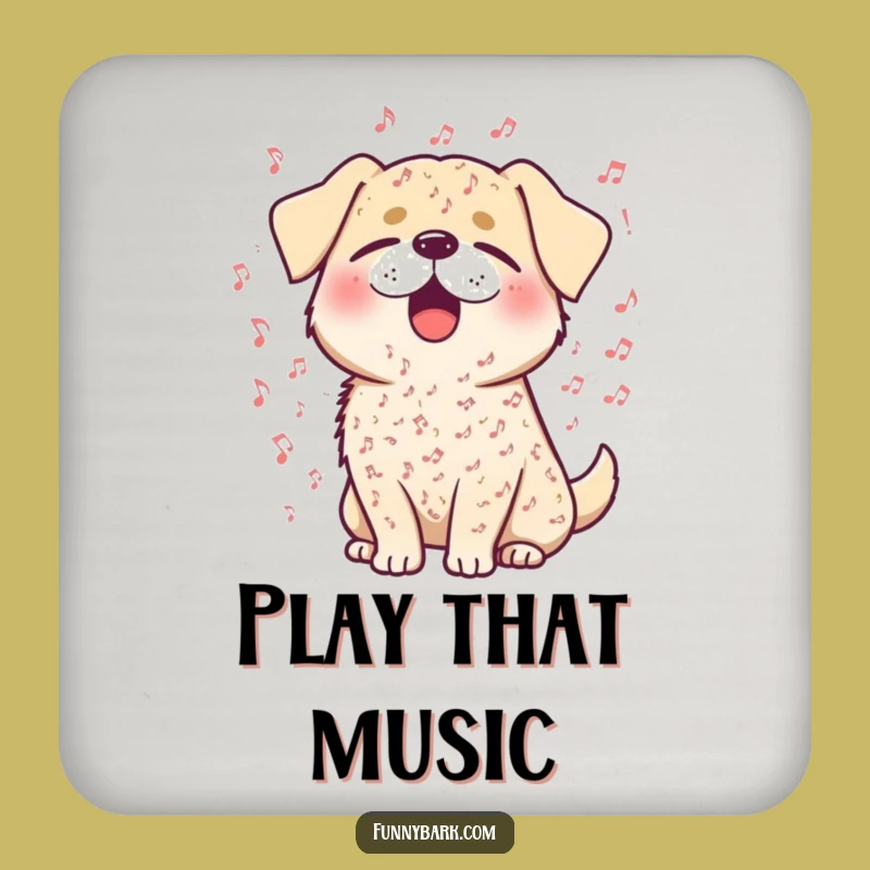 Funny Singing Dog Coaster - Protect Surfaces with Musical Canine Charm, Gift