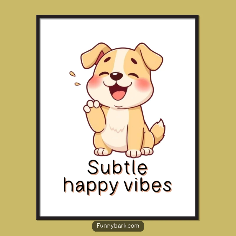 Funny Muffled Bark Dog Paw Poster: Decorate with Adorable Humor