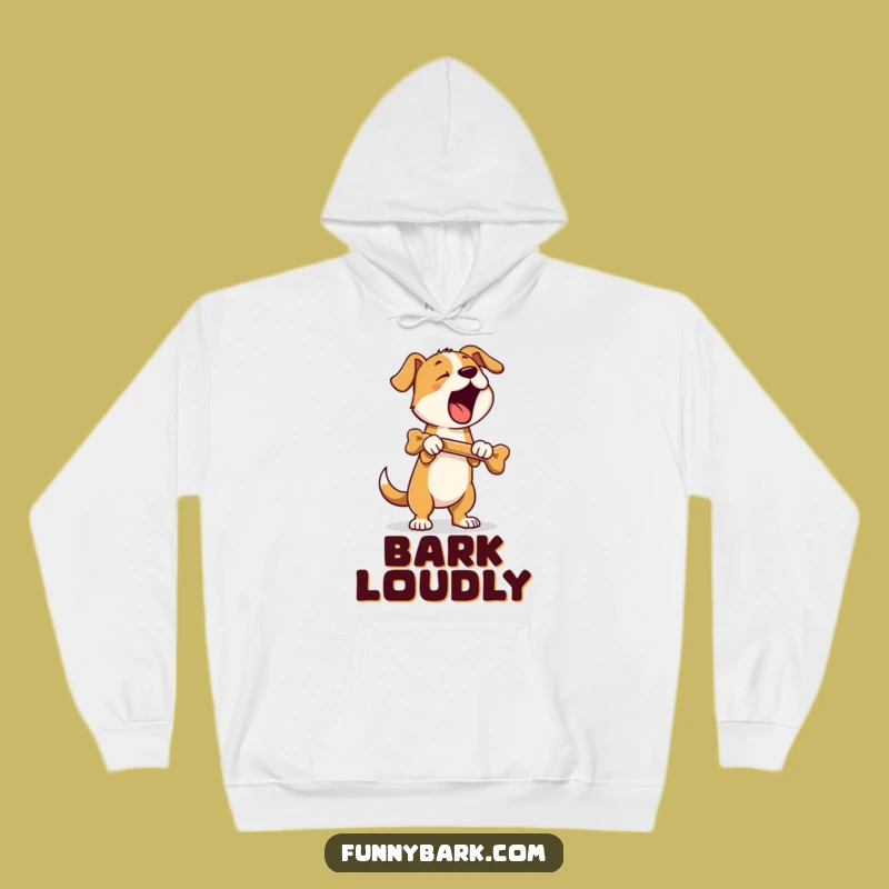 Funny Barking Dog Hoodie: Cozy Up with This Hilarious Canine Bone Design