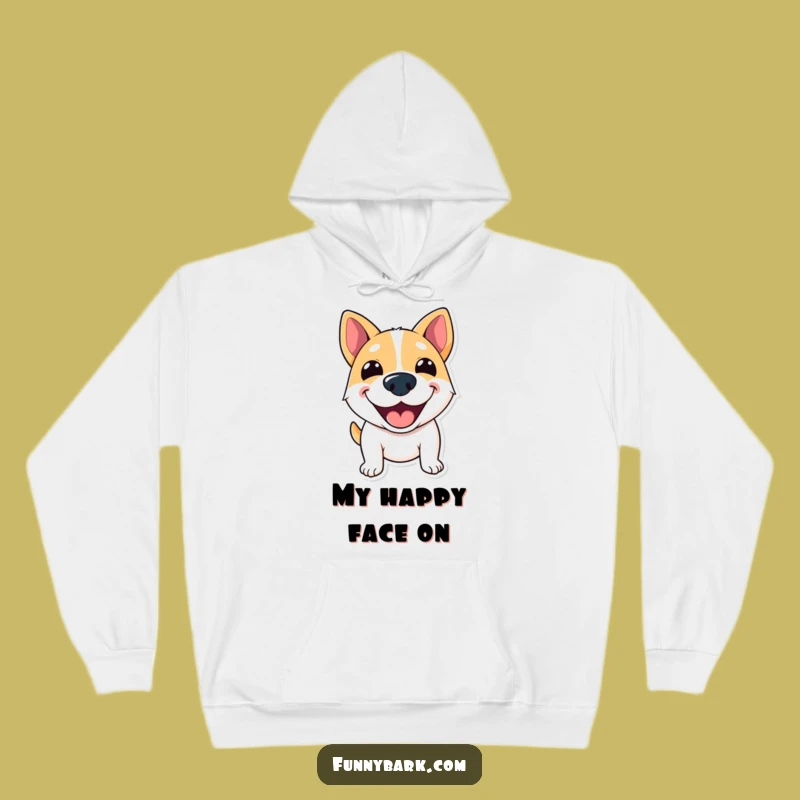 Cozy Funny Grinning Dog Hoodie - Warm & Cheerful Pet Gift