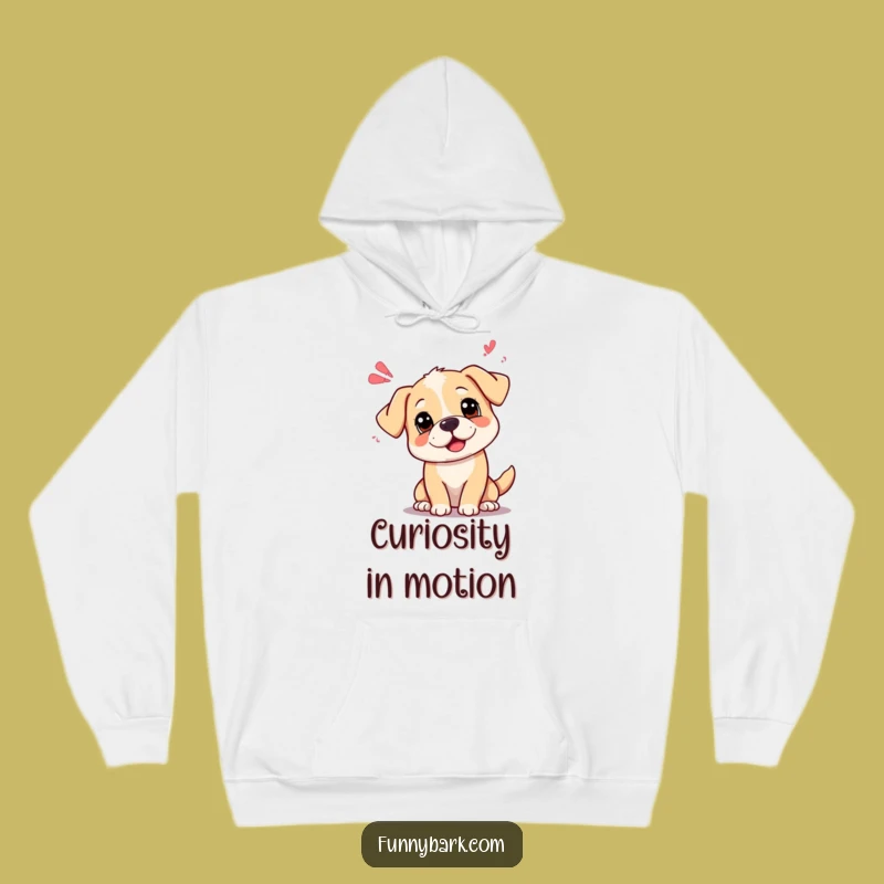 Funny Curious Dog Sound Waves Hoodie: Cozy Up with Hilarious Pondering Pup, Great Gift