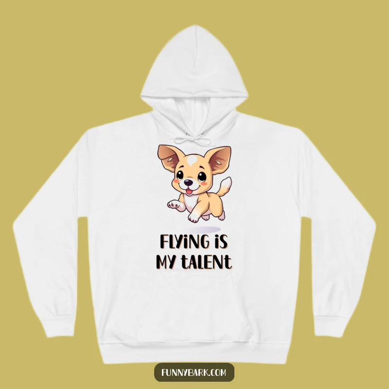 Funny Floppy Eared Dog Leap Hoodie: Cozy Up with Hilarious Canine Energy, Great Gift