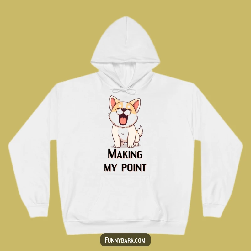 Funny Hoodie - Mighty Barking Dog, Cozy Canine Sweatshirt, Ultimate Funny Gift