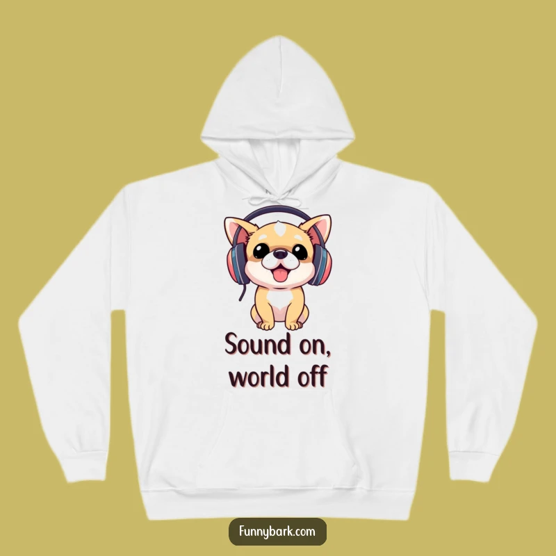 Funny Dog DJ Hoodie: Cozy Headphone Pup Bobbing Beat Gift Apparel