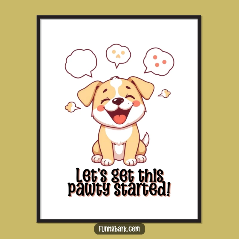 Free Printable Dog Puppy Wall Art - Joyful Barking Art for Dog Lovers
