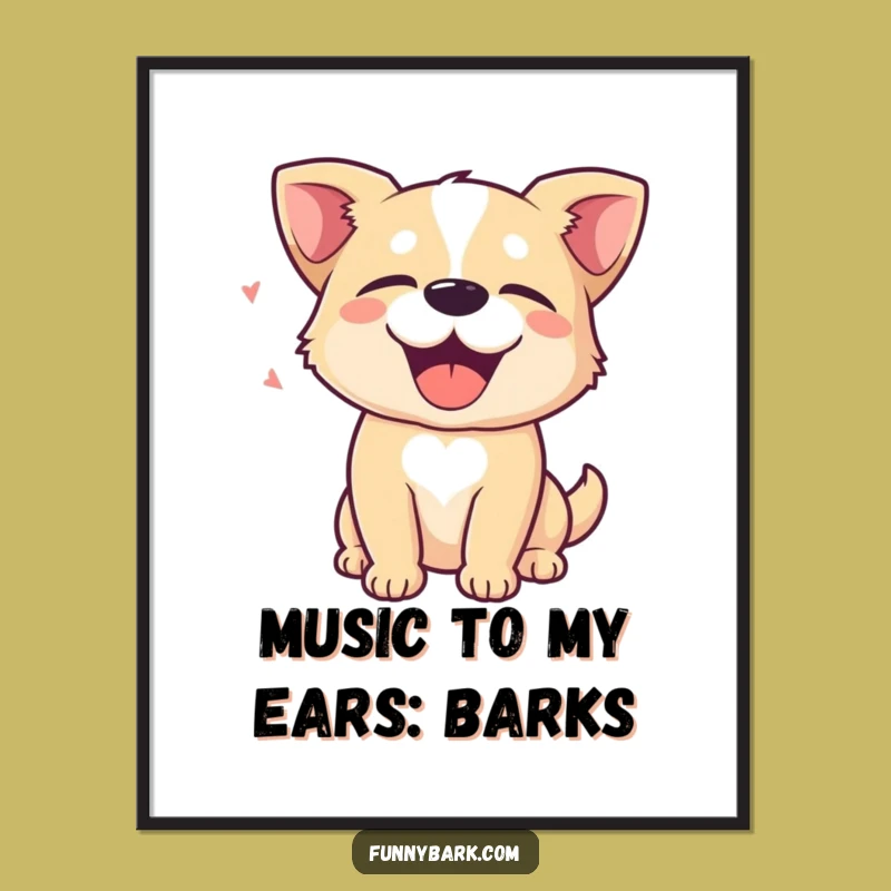 Free Printable Dog Wall Art: Delighted Bark Waves, Zen Downloadable Art for Your Home!