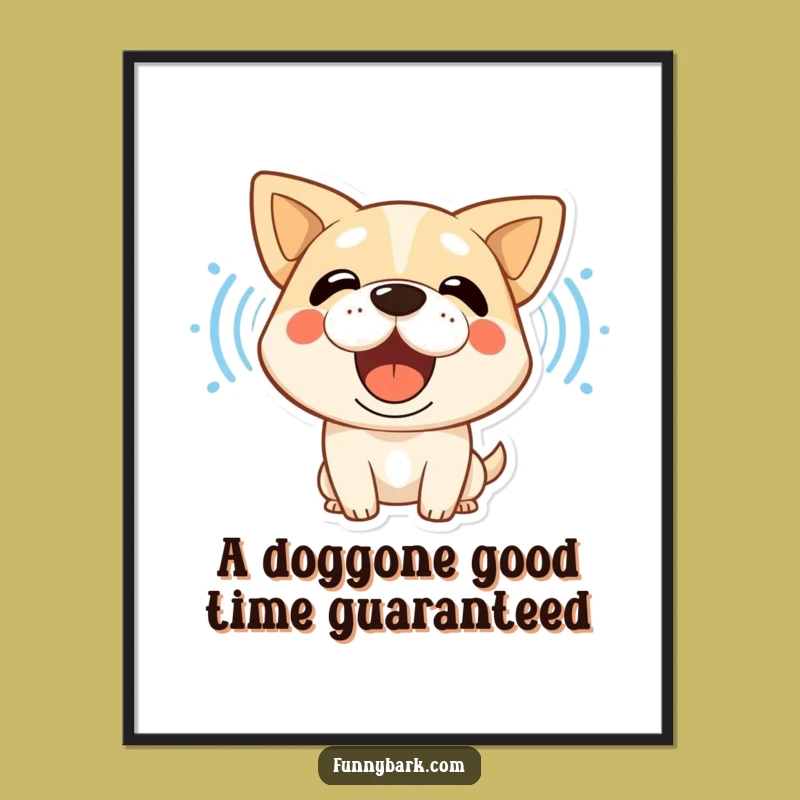 Free Printable Wall Art: Barking Dog Sound Wave Decor