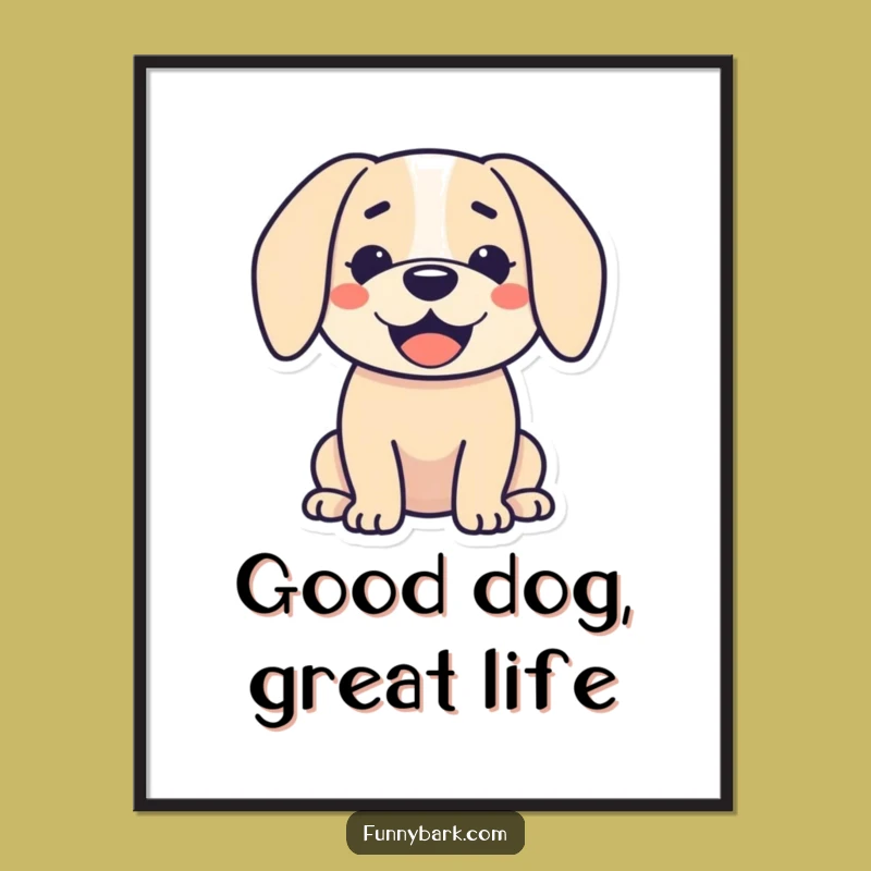 Free Printable Wall Art: Silly Dog Silhouette, Humorous Downloadable Decor for Dog Lovers