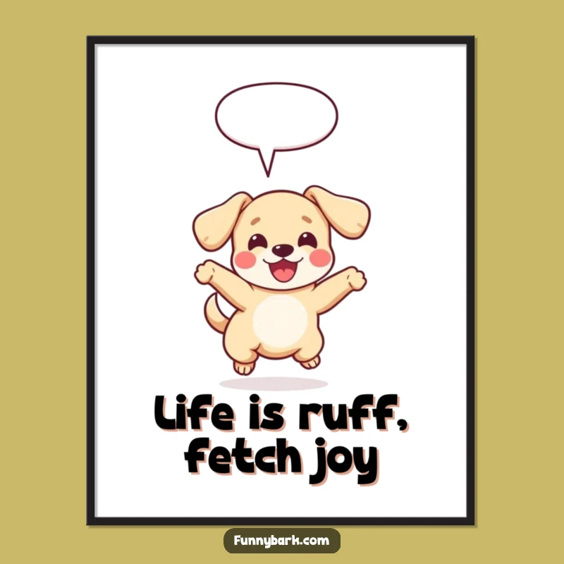 Free Printable Wall Art: Joyful Dog Leap Design, Hilarious Downloadable Art!