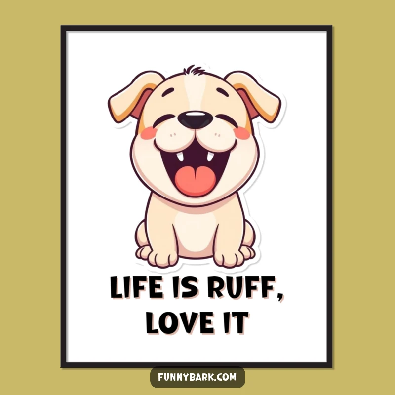Free Printable Wall Art Dog Bark: Funny Cartoon Dog Downloadable Decor