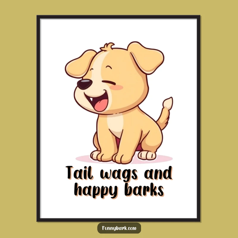 Funny Free Printable Puppy Bark Wall Art - Energetic Downloadable Decor