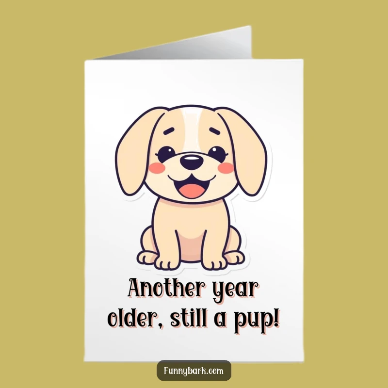 Free Printable Birthday Card: Silly Dog Silhouette, Funny Downloadable Gift for Parties