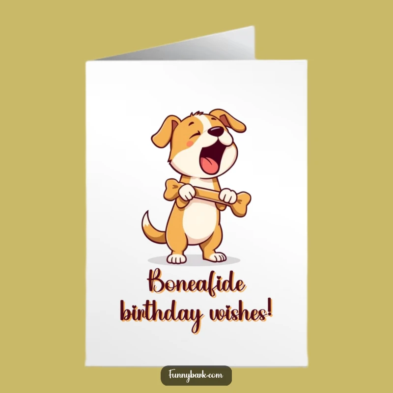 Funny Dog Barking Birthday Card: Free Printable Barking Bone Lover Gift