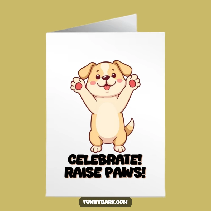 Free Printable Birthday Card: Dog Calling Out, Energetic Downloadable Greeting for Dog Lovers