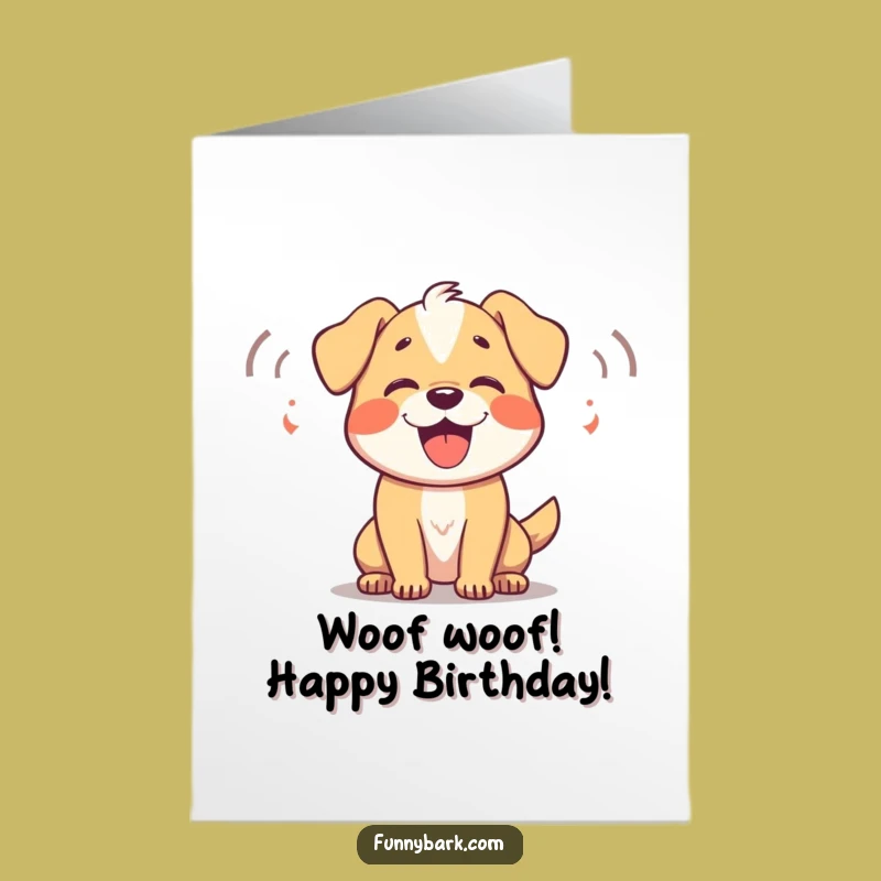 Free Printable Funny Dog Birthday Card: Barking Joy Downloadable Gift